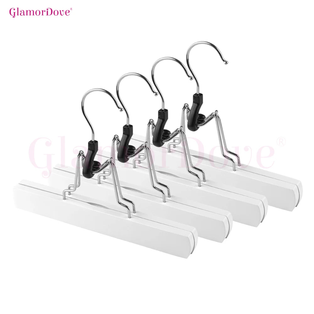 GlamorDove 4PCS Wooden Hair Extension Hanger – Double Side Weft Holder for Hair Extensions, Wig and Hairpiece Storage Organizer