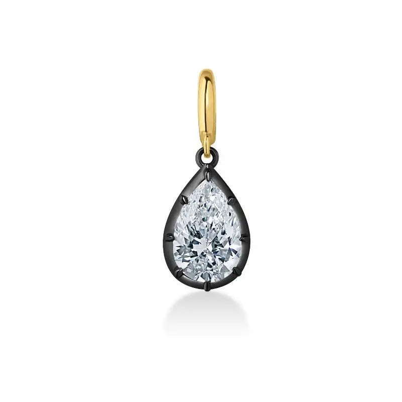 Women's geometric zircon pendant necklace by HSF Marketplace for daily wear