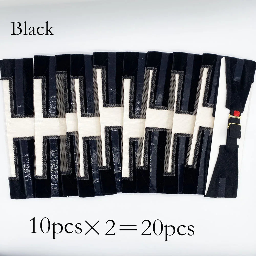 10/20pcs Wholesale Hair Bands Velvet Wig Grip Band with Lace Headband To Hold Wigs Hair Accessories Wig Elastic Band