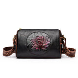 Genuine soft PU leather handbag for women, vintage shoulder tote with large capacity, luxury designer style, HSF Marketplace.
