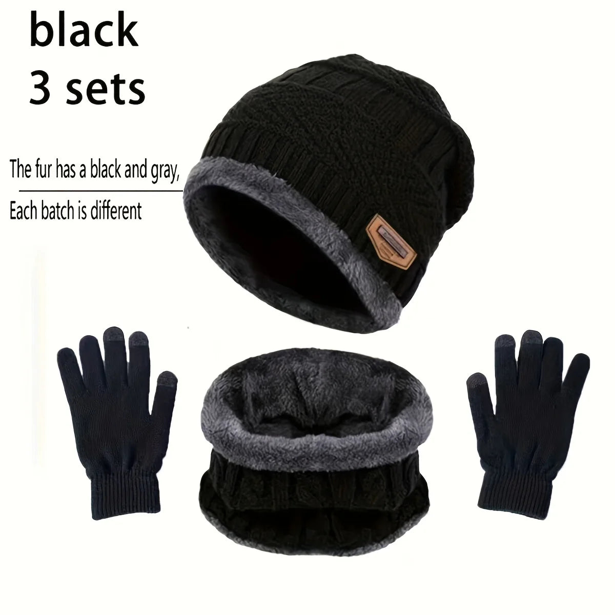 Winter warm gloves, scarf and hat set for men and women by HSF Marketplace