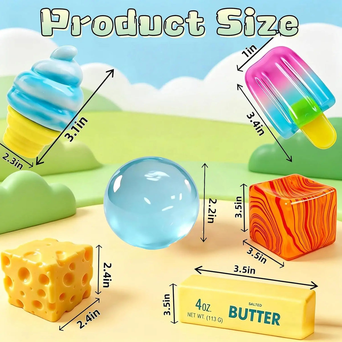 HSF Marketplace soft slow rebound squeeze toy for stress relief and fidgeting, sensory toy close-up