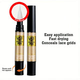 Wig Knot Concealer for Lace Grid Lace Dyeing Pen for Wigs Knots Healer Stick for Lace Wig & Frontal Part & Hairline, Portable