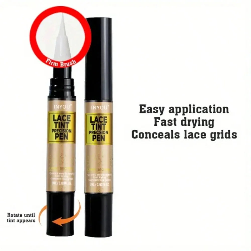 Wig Knot Concealer for Lace Grid Lace Dyeing Pen for Wigs Knots Healer Stick for Lace Wig & Frontal Part & Hairline, Portable