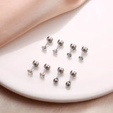 10 pairs flat back stainless steel earrings for sensitive ears by HSF Marketplace
