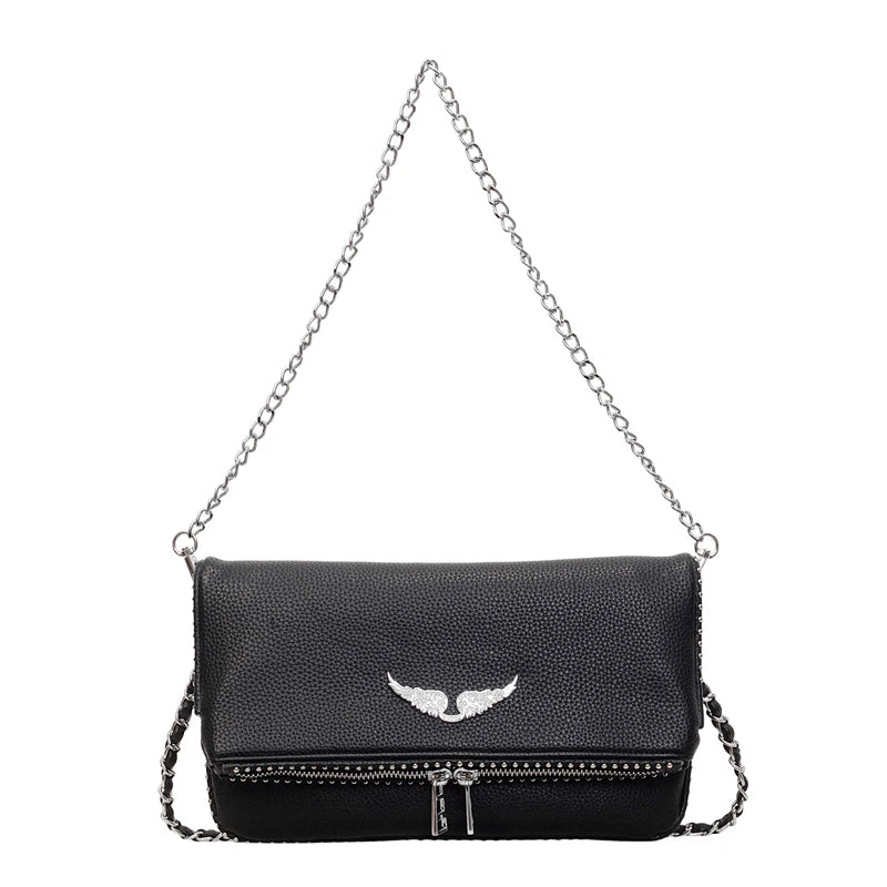 Small square crossbody bag for women with retro chain design, HSF Marketplace handbag