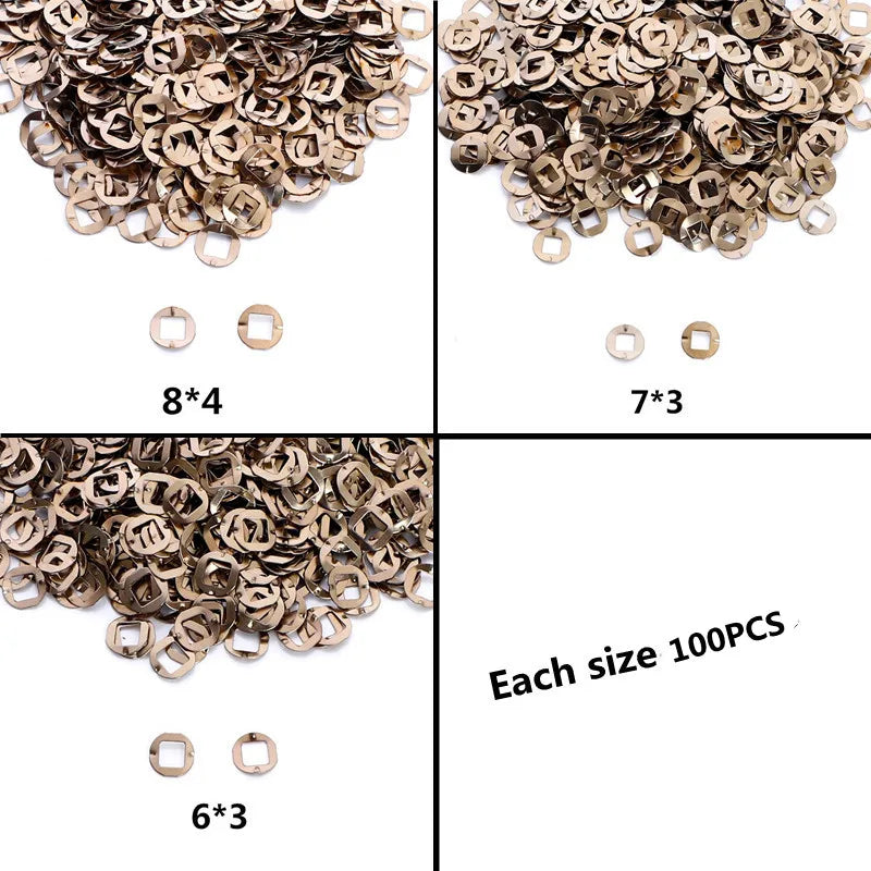 Plastic Washers and Metal Gaskets Set for Professional Hairdressing Scissors Repair and Assembly Mix Sizes 900PCS/BOX
