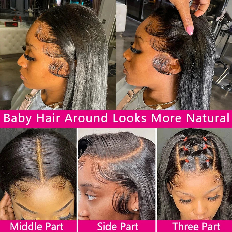 30 32 Inch 360 Full Lace Wig Human Hair Pre Plucked Hd 13x6 220% Density Straight Lace Frontal Wigs Human Hair For Women