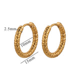 6-piece stainless steel textured hoop earrings for DIY jewelry making by HSF Marketplace