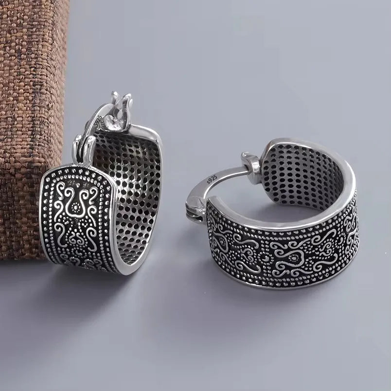 925 sterling silver jade drop earrings for women, featuring polished green jade stones and elegant dangling design