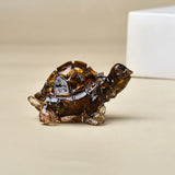 Natural Crystal Turtle, Composed of Crystal Fragments and Resin, Is an Ideal Gift for Home Decoration.