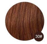 7-piece clip-in 100% human hair extensions, natural straight Remy hair weft, 12–26 inch lengths