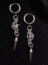 Classic star earrings, chunky dangly y2k goth grunge jewelry with an edgy punk aesthetic by HSF Marketplace