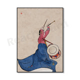 Korean hanbok canvas poster for Asian home decor, K-culture merch by HSF Marketplace