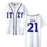 KPOP Korean baseball jersey T-shirt for Yuna and Ryujin fans, HSF Marketplace K-culture merch