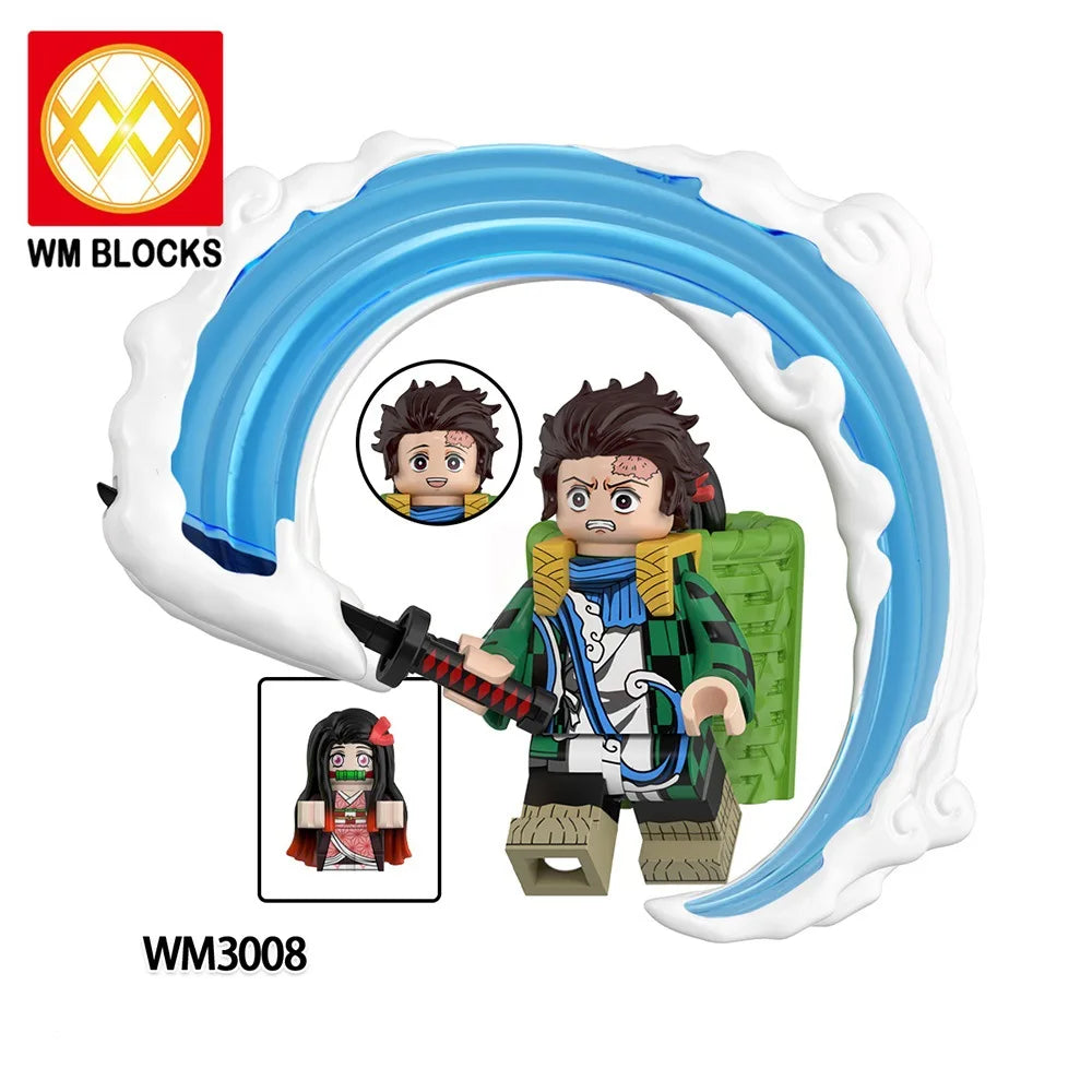 Demon Slayer action figures building bricks blind box collectibles by HSF Marketplace