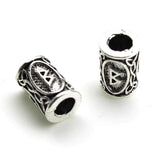 10Pcs/Lot Viking Rune Beads Alloy Tube Spacer Beads Hair Braid Beard Dreadlock Beads Knife Beads Pendant for DIY Jewelry Making