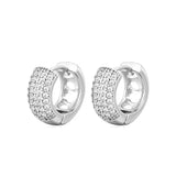 Elegant zirconia round huggie hoop earrings for women by HSF Marketplace