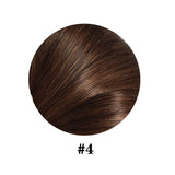 8-piece natural black Remy human hair clip-in extensions, 18 clips for a full-head style