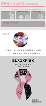 Blackpink World Tour multi-use skinny scarf, K-pop fan accessory by HSF Marketplace