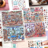 Kawaii girl's 3D space sticker by HSF Marketplace for creative scrapbooking and sticker therapy