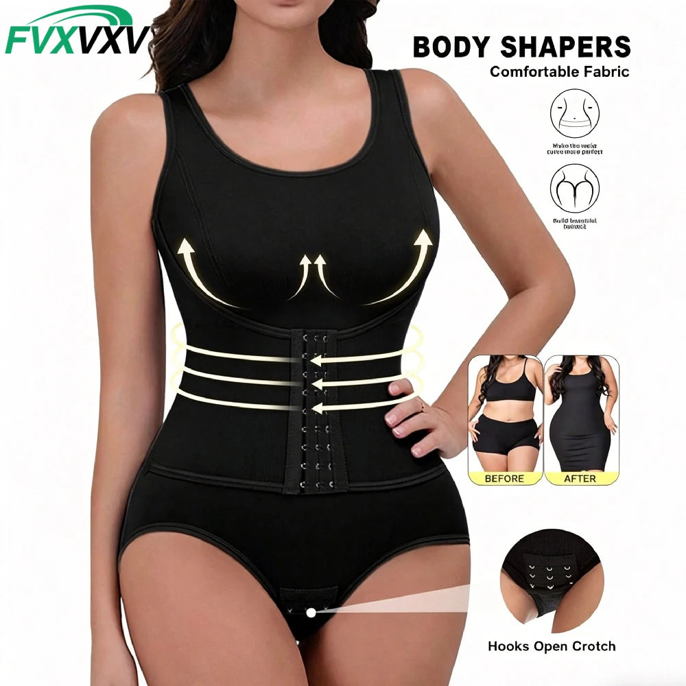Full body shaper corset cincher by HSF Marketplace, women’s tummy control waist trainer bodysuit tank top shapewear