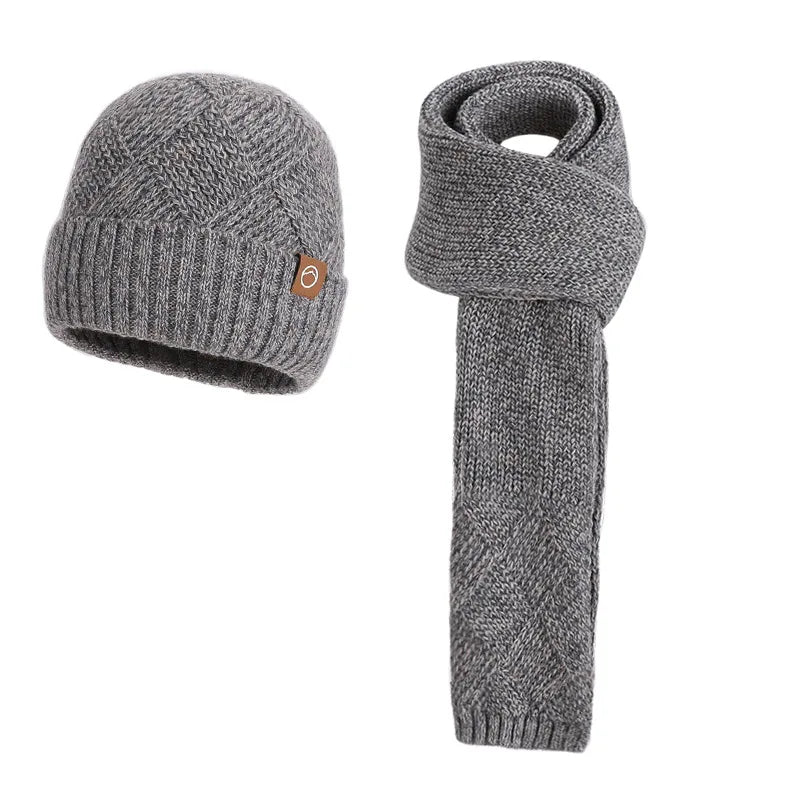 Winter knitted hat, scarf, and gloves set by HSF Marketplace for cold weather protection