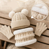 Children's thermal knit fleece winter set with hat, scarf, and gloves by HSF Marketplace