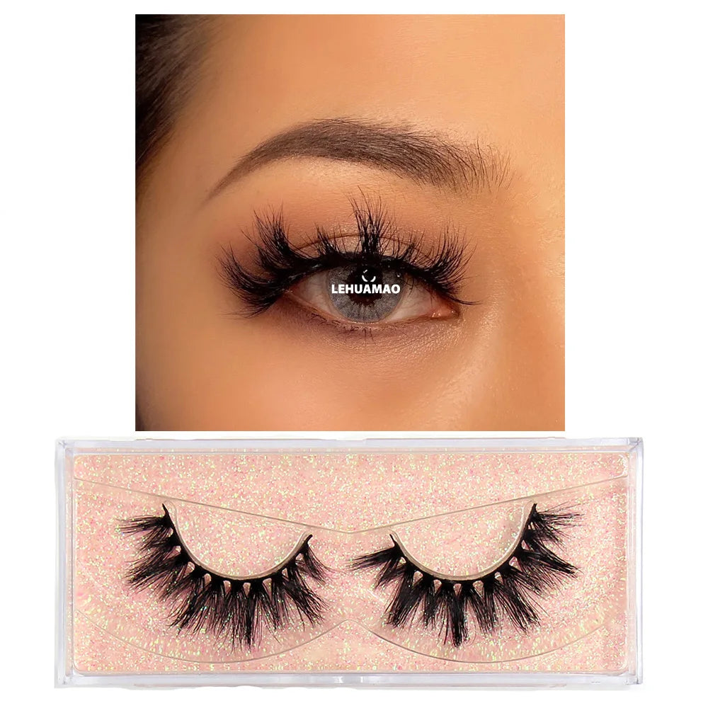 3D mink lashes for a natural look, soft reusable false eyelashes by HSF Marketplace