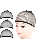 Black Mesh Wig Cap Net, Closed End Hair Mesh Net, Liner Weaving Caps for Women, Men, Kids, Wig Caps for Halloween, Cosplay