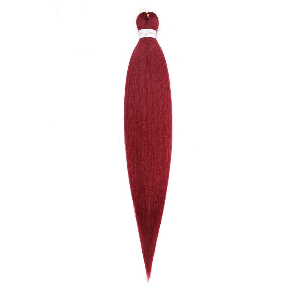 Pre-stretched Braids Hair Professional Itch Free Hot Water Setting Synthetic Fiber Ombre Yaki Texture Braid Hair Extensions