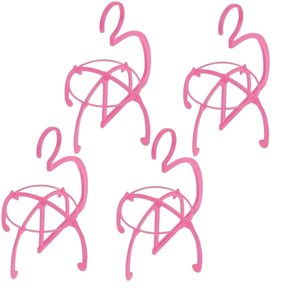 1/4pcs Plastic Wig Hanger Stand Hat Folding Rack Holder Black Pink Portable Styling & Organizing Wigs Storage Rack Display Tools