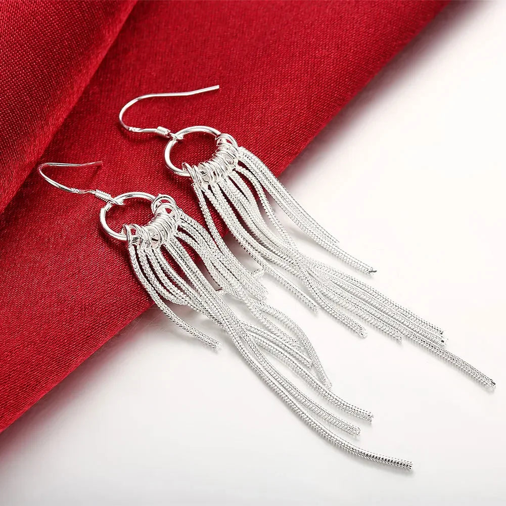 925 sterling silver hoop earrings for women, trendy elegant jewelry by HSF Marketplace