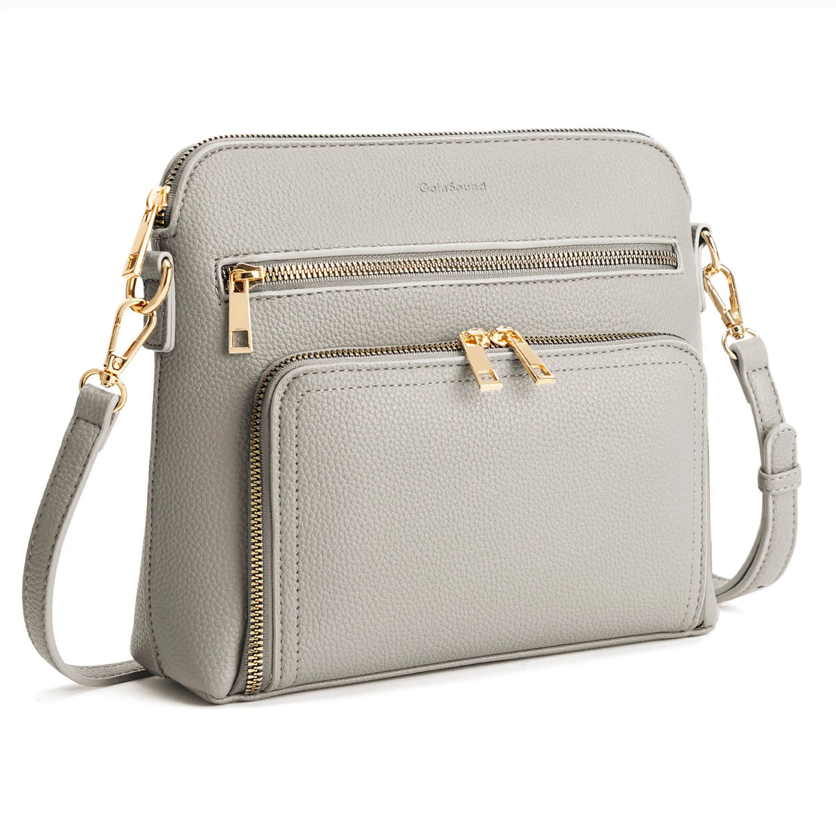 Women's HSF Marketplace shoulder bag with adjustable strap, multi-pocket crossbody purse, stylish and functional handbag for ladies.
