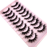 3D faux mink false eyelashes, 10 pairs of fluffy HSF Marketplace lashes in assorted styles