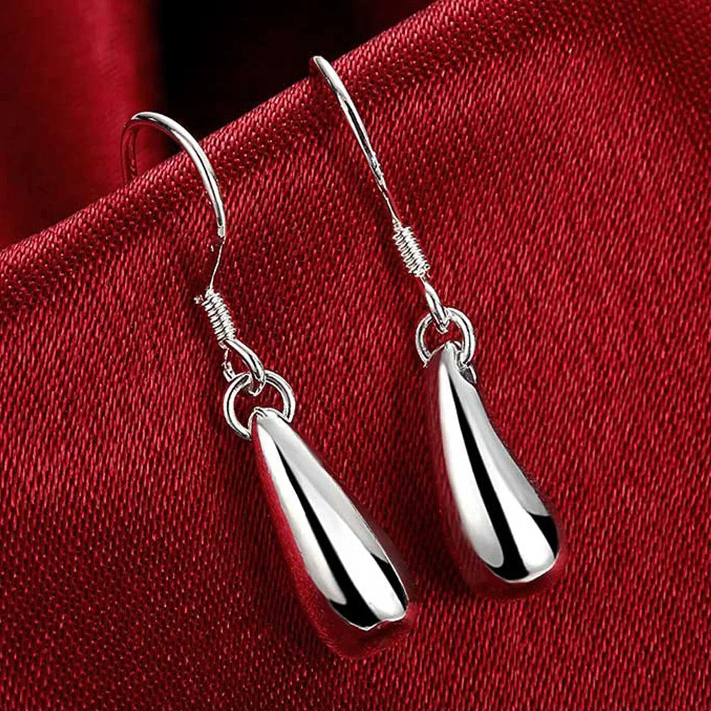 925 sterling silver hoop earrings for women, trendy elegant jewelry piece