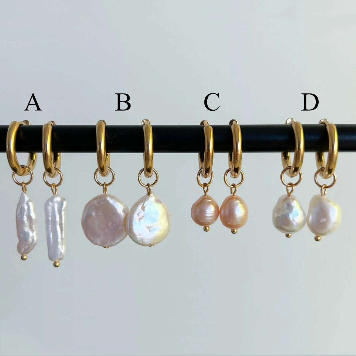 KKBEAD Exquisite Natural Freshwater Pearl Hoop Earrings Fashion Daily Handmade Drop Earring Jewelry Bijoux