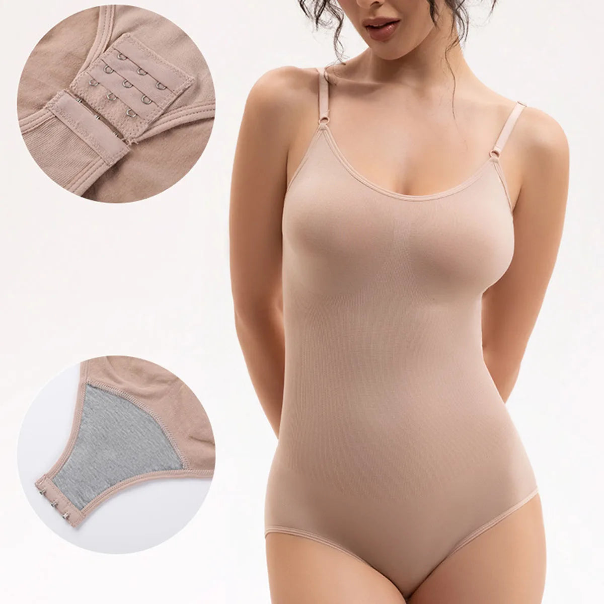 Women's seamless shapewear butt lifter bodysuit with open crotch and high elasticity by HSF Marketplace