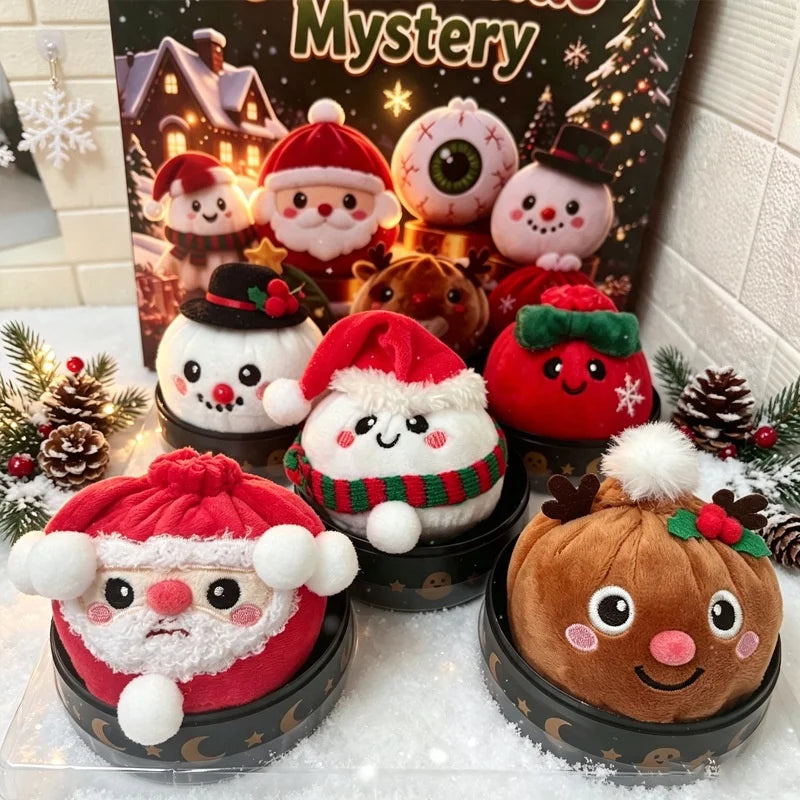 Christmas dumpling plush blind box gift set by HSF Marketplace, featuring 7 fun sensory toy styles