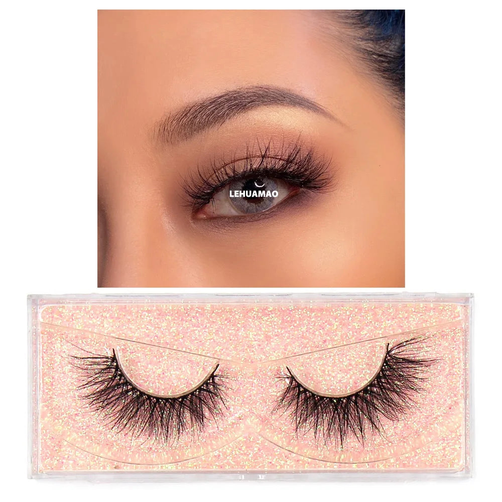 HSF Marketplace 3D mink false eyelashes for daily wear, soft and reusable lash extensions
