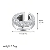 1Pc Minimalist Paved Zircon Double Layer Clip Earrings No Piercing Cartilage Ear Cuff Gold Plated Party Fashion Jewelry Gift