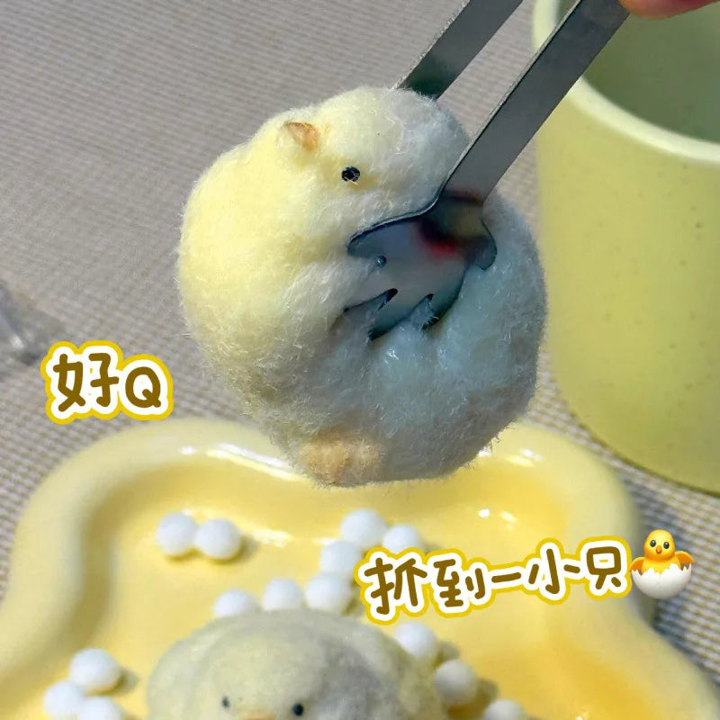 Super Soft Fuzzy Plush Chicken Squeeze Toy Slow Rebound Sticky Hamster Figurine Anti-Anxiety Sensory Fidget Decompression Gift for Teen Girl Boy Office