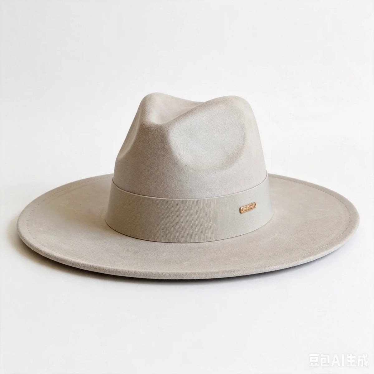 Women's wide brim suede fedora hat by HSF Marketplace in classic autumn winter style