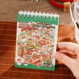 HSF Marketplace Christmas miniature scenes sticker book for holiday crafts, colorful festive sticker pages