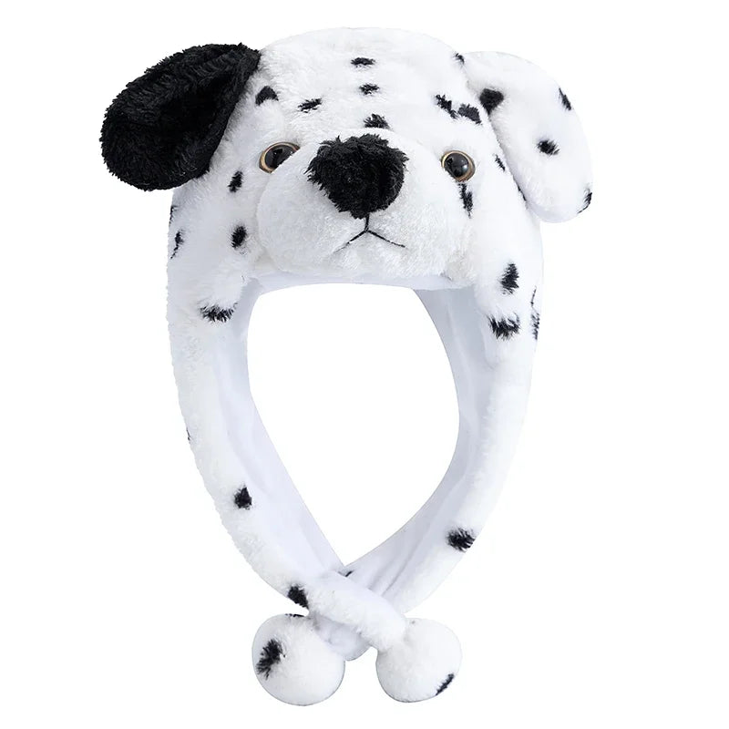 Women's HSF Marketplace plush 3D animal-style winter hat with a funny, mischievous design