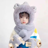 Kids 3-in-1 fleece-lined winter set with hat, scarf, and gloves by HSF Marketplace