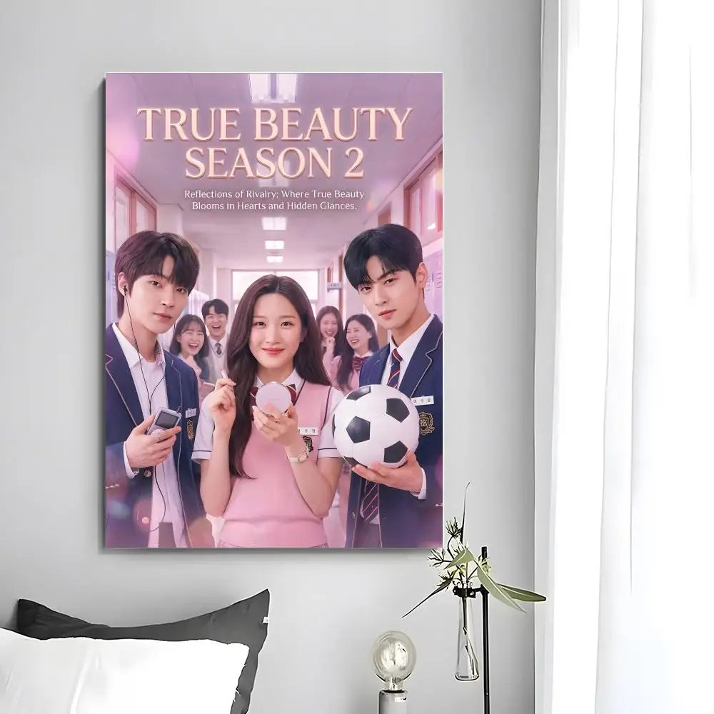 True Beauty Korean romance drama poster for wall decor, featuring K-culture artwork by HSF Marketplace