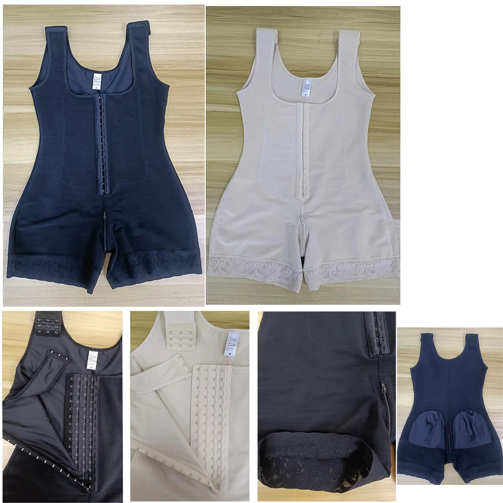 HSF Marketplace body shapewear Colombian girdle with high compression, hooks, and abdomen control panties