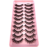 3D faux mink hair false eyelashes, 10 pairs of fluffy HSF Marketplace lashes in assorted styles