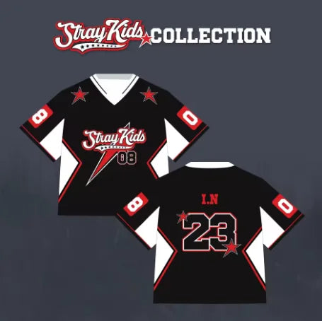 Stray Kids World Tour jersey, breathable quick-dry tee with fan-inspired design by HSF Marketplace